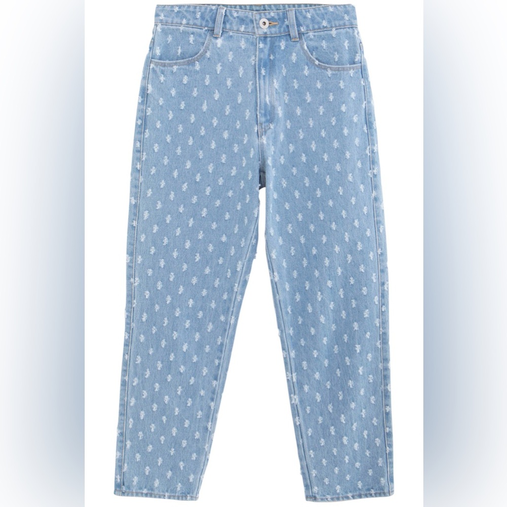 IKKS Women’s Jeans S 24 Patterned Denim Adjustable Waits Straight Fit EU Brand